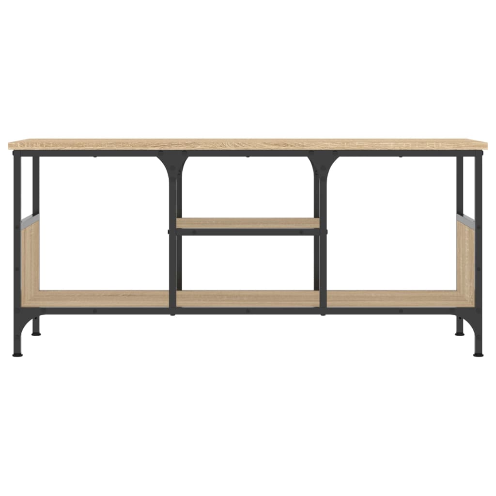 TV Cabinet Sonoma Oak 100 x 35 x 45 cm Particleboard & Iron