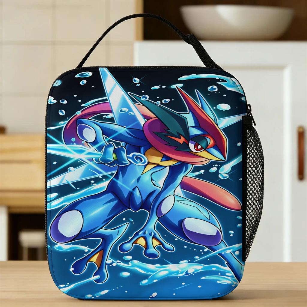 Greninjas Lunch Bag For Women Print Lunch Box Cute Travel Cooler Bag Convenient Waterproof Thermal Lunch Bags