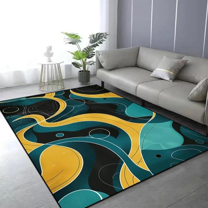 Nordic Abstract Style Carpet Living Room Bedside Floor Mat Non Slip Balcony Corridor Doormat Coffee Table Decor Accessories Rug