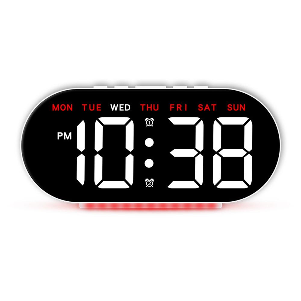 GH8035 Multifunctional LED Digital Alarm Clock Large Display Bedside Clock with Ambient Light