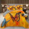 Butterfly Bedspread Twin/Queen/King Watercolor Botanical Floral Coverlet Fantasy Style Bedding Set Reversible Quilted Bedspreads