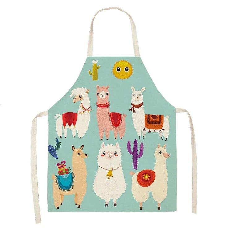 1psc Camel Sheep Stone Print Linen Cloth Without a Dincapon Kitchen Apron In the Kitchen Kitchen Apron Apron Kitchen Apron