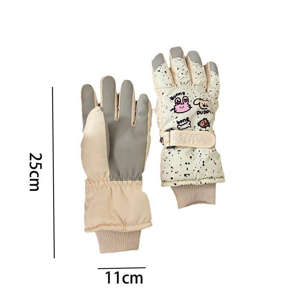 Touchscreen Winter Plush Gloves Cartoon Warm Gloves Multi-functional Ski Gloves  Sport