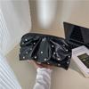 Poșete de seară simple și versatile cu clips pentru femei, culoare solidă, design plisat cu nituri, clutch de damă, portofel din piele pu moale pentru femei