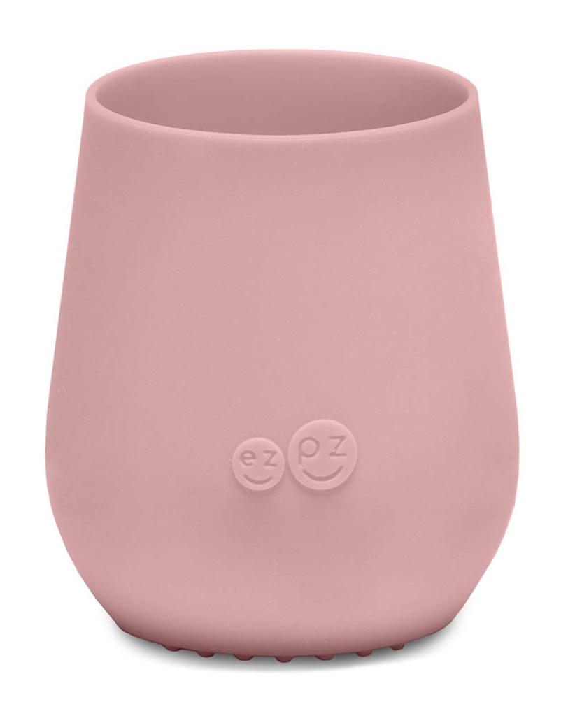Ezpz Fast Food Set Baby Tableware Baby Food Tableware Silicone Suction Rose Pink [Non-spill Set] Set, Mat, Plate, Spoon, Cup, Cup,