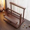 Solid Wood Jewelry Rack Counter Desktop Jewelry Display Stand Retro Walnut Color Bracelet Necklace Organizer Display Holder