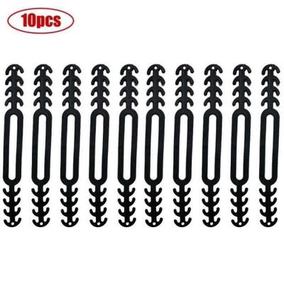 Zubehör - HA10683 - Silikon-Maskenhalter - Rutschfest - Verstellbar - 10 Stück Schwarz