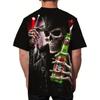 T-Shirt Men Punk Skull Digital 3D Prints Summer Casual Crew Neck Short Sleeves T-Shirt Harajuku Street Men's Clothing