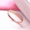Purple Gold Inlaid Zircon Ring Color Gold Simple Trendy Temperament Rose Gold Plated Live Finger