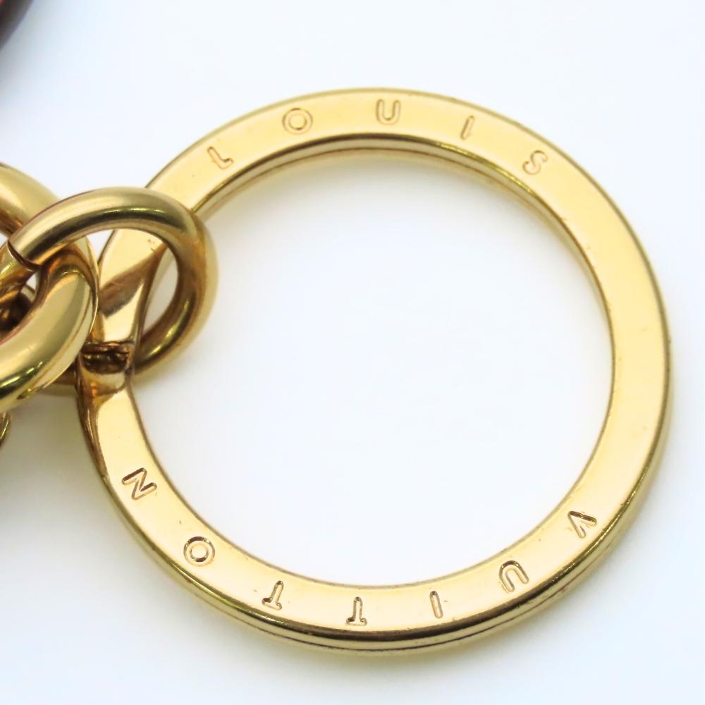 Used LOUIS VUITTON Bag charm Porte Cle Preppy M00363 metal/leather multicolor Monogram flower