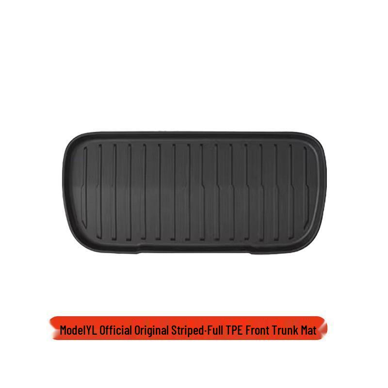 Tesla Model Y Six-Seater TPE Floor Mats Set: Includes Full Car Interior, Front and Rear Trunk Protection Mats.