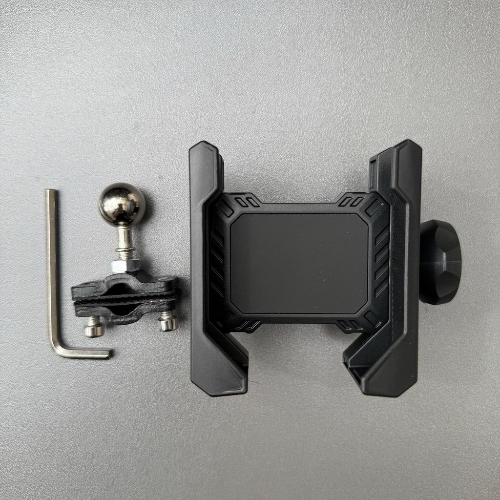 Universal Motorcycle Scooter Rearview Phone Holder Bracket - Shockproof, Reflective Mirror, Electric Vehicle Clip