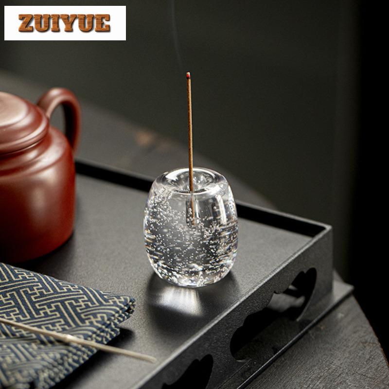 El Yapımı Kristal Cam Koku Yerleştirici Zen Tütsülük Yaratıcı Tütsü Duman Şelalesi Kokulu Aromatik Saksı Kapak Tutucu