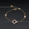 High-End Buccellati Four-Leaf Clover Diamond Inlaid Bracelet - Opera Court Style, Handmade Luxury Women's Jewelry