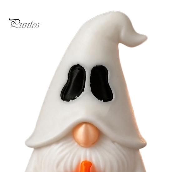 Window Display Figures Halloween Ghost Gnome Figurine, Creative Pumpkin Desk Ornament, 3D Printed Outdoor Yard Spooky Accents Mini Statue for