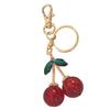 Fashionable Cherry Charm Keychain Accessory Fashionable Fruit Shape Key Rings Portable Bag Decoration for Women