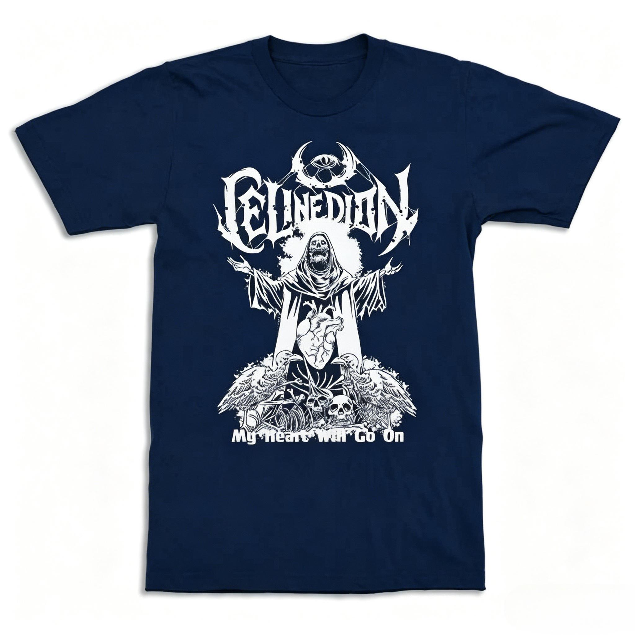 

Celine Dion My Heart Will Go on Death Metal Style TShirt Graphic T Shirt Womens Unisexs Clothing Cotton Summer New TShirt 4XL