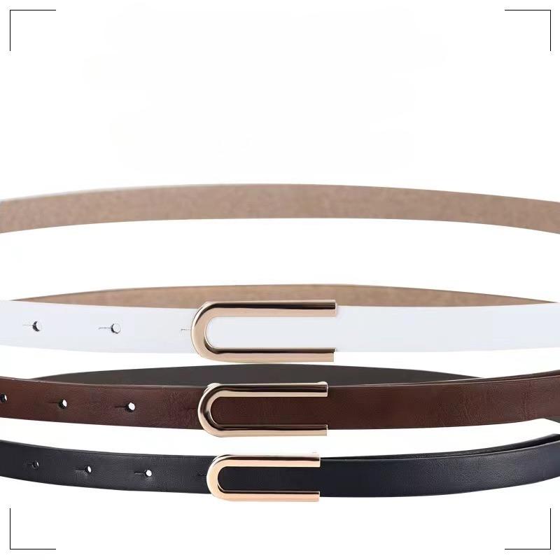 Givan Paul Real Cowhide Fashion Women Versatile Smooth Buckle Belt Women Decorative Suit Trouser Belt Waist