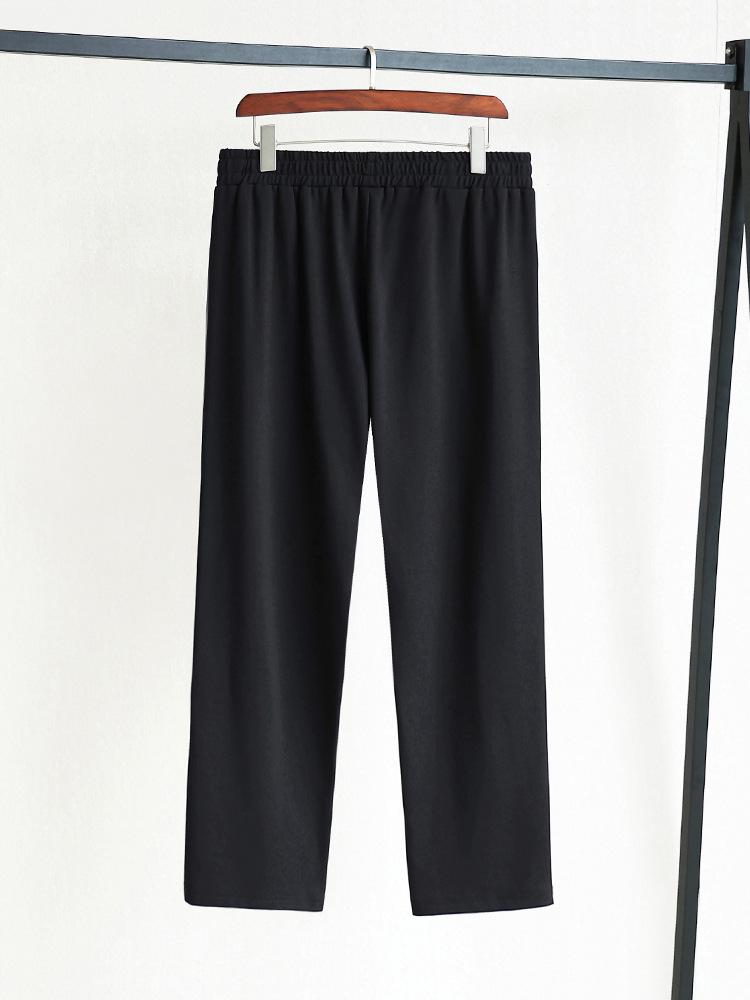 Dámské nadměrné zeštíhlující kalhoty s vysokým pasem na jaro/podzim - Volný, ležérní střih