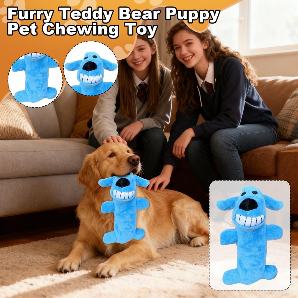 Puppy Teething Toy, Pet Boredom Reliever, Plush Bichon Puppy Doll, Dog Squeaky Toy, Dog Toy