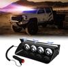 Emergency Strobe Lights, 4LED 16 Flashing Mode LED Light  Alarms  Strobe Light For Vehicles Roof/Dash/Windshield With Suction Cups White