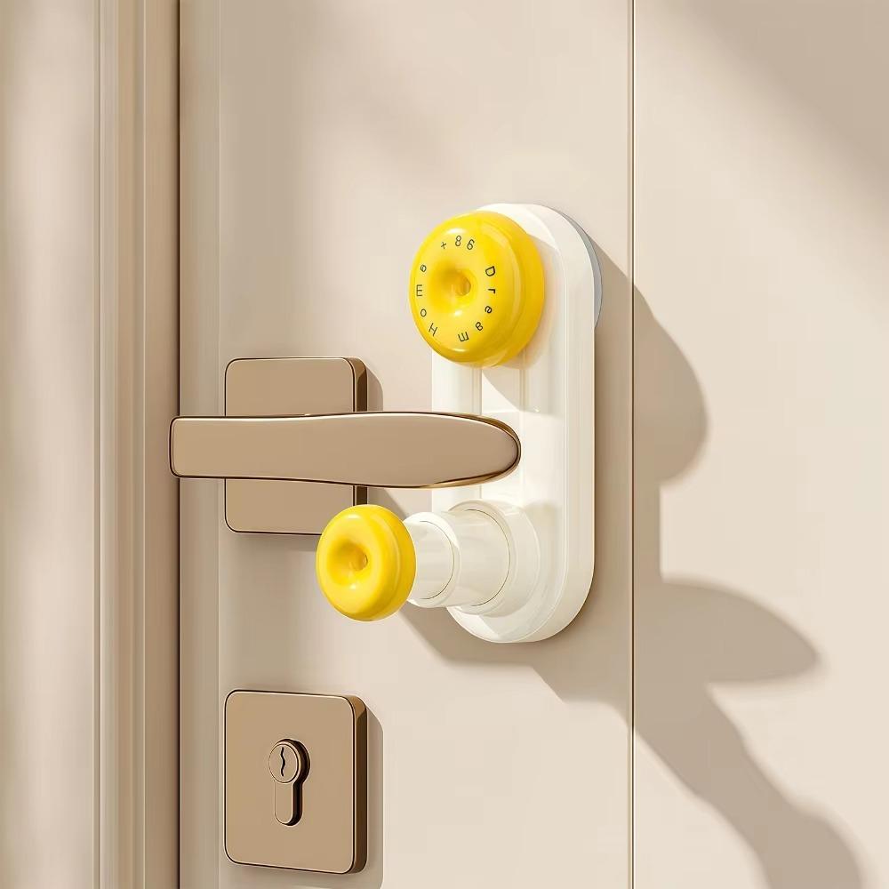 3-Gear Adjustable Door Safety Lock No Drill Safety Lock Childproof Handle Lock Indoor Safety