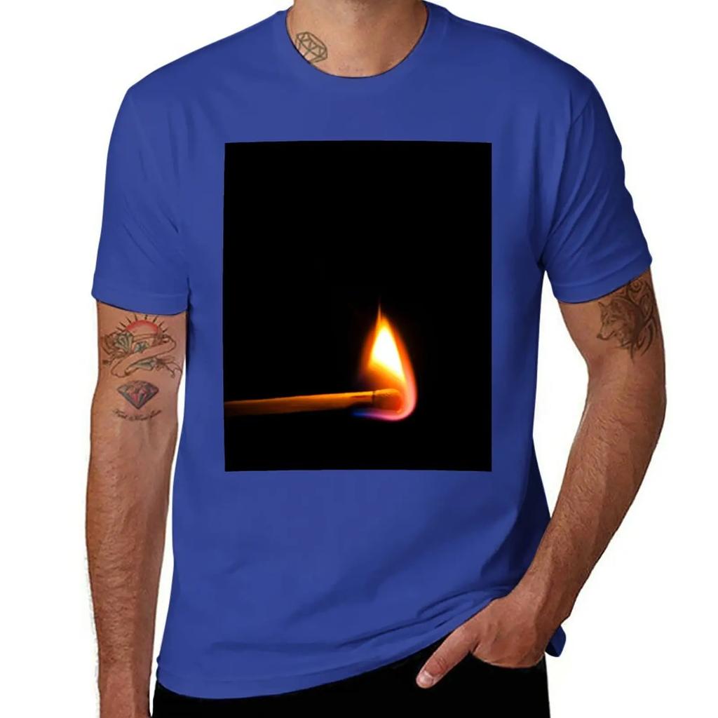 Bright burning Match in dark T-Shirt plain summer tops customs mens clothing
