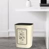 Trash Can Garbage Basket Waste Paper Bin Rubbish Wastebasket for Powder Room Kitchen Dorm