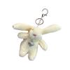 Lovely Plush Rabbit Charm Keychains Sweet Pendant Car Keyring Backpack Decoration Fashion Jewelry for Women Girls