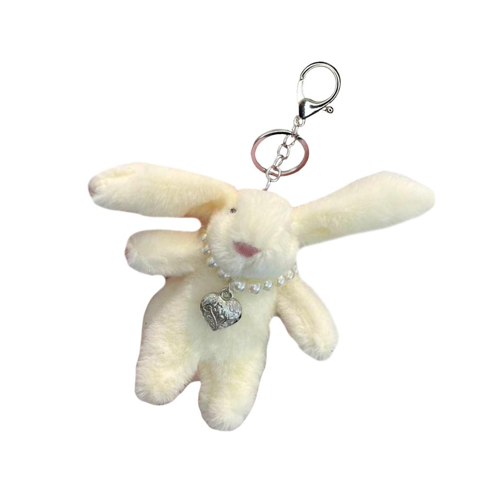 Lovely Plush Rabbit Charm Keychains Sweet Pendant Car Keyring Backpack Decoration Fashion Jewelry for Women Girls