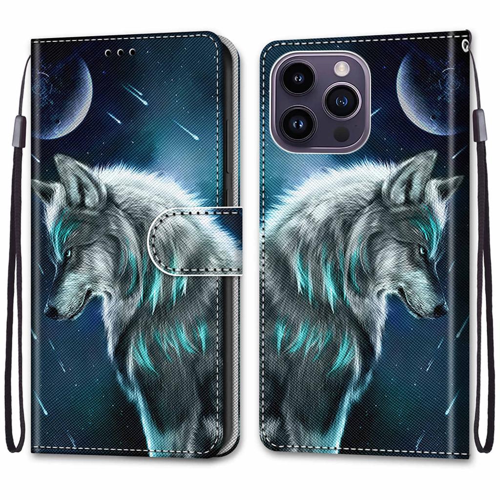 Luxury Painted Leather Case Wallet Book Style Protective Cover for iPhone 16 15 14 13 12 11 Pro MAX 16Pro 15Pro 14Pro 16Plus 15Plus 12mini SE4 (2025)