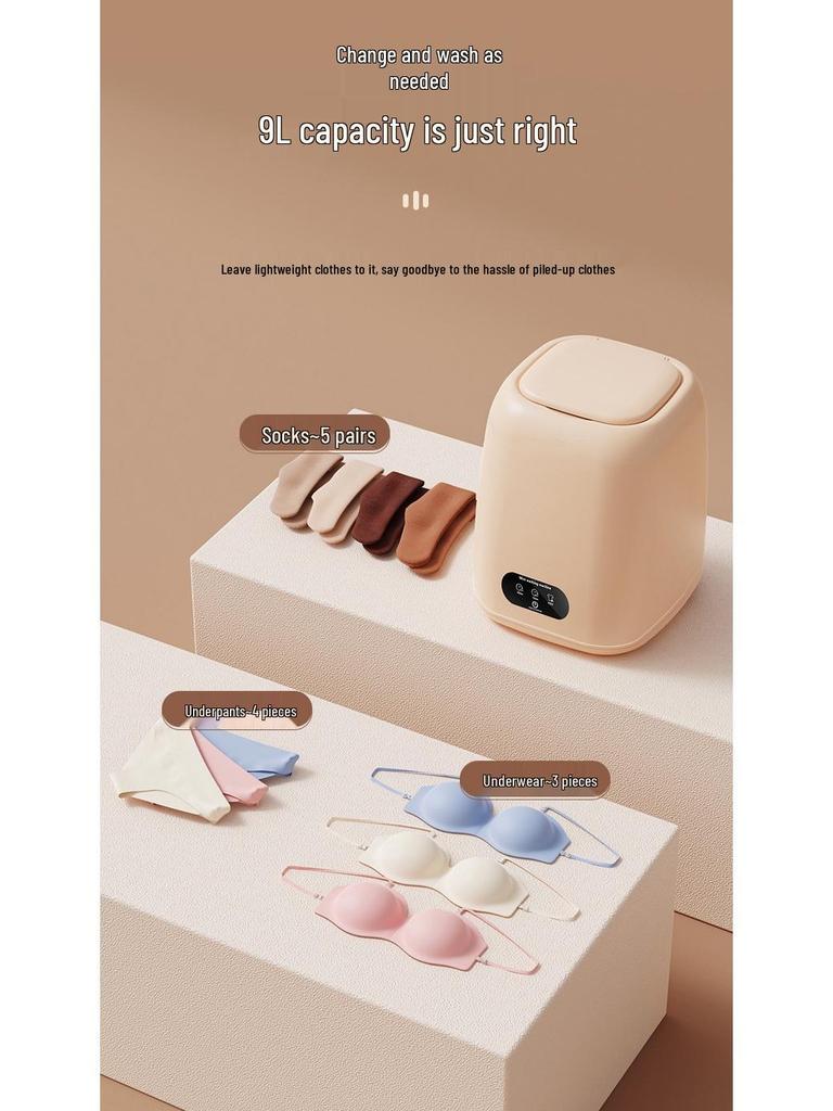 Kompakte blaue Mini-Waschmaschine für Studentenwohnheime: Ideal für Unterwäsche und Socken