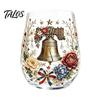 Elegant Gilded Rim Glass Cup, Egg Shape Clear Lead-Free Crystal Enamel Painted Golden Water Cup Vintage Drinking Tumbler, Large Capacity Glassware for