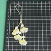 Handmade Ginkgo Leaf Phone Charm Yellow Resin Beaded Wrist Strap Cute Aesthetic Phone Chain Lanyard Bag Key Pendant Gift