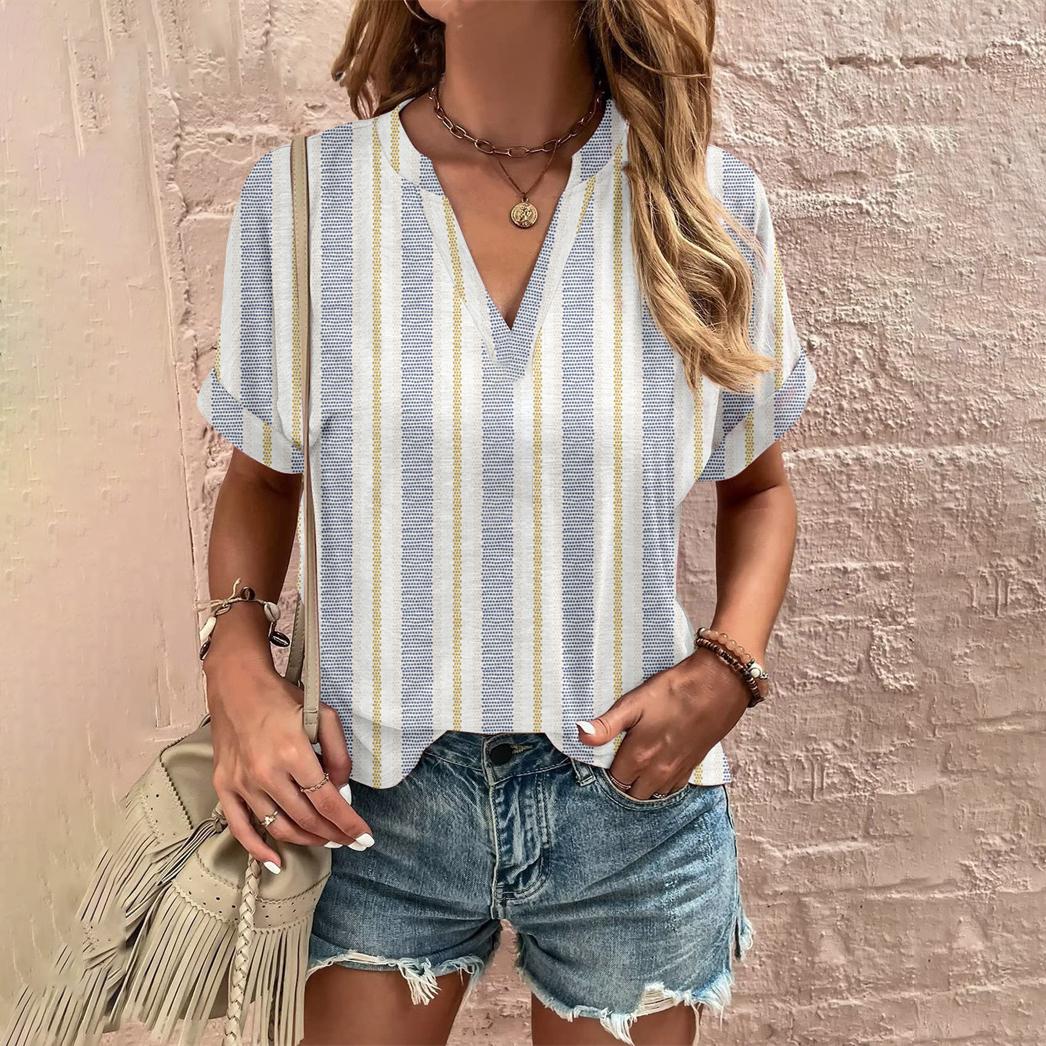 

Літня жіноча футболка з квітковим принтом, одяг, топ, жіноча повсякденна футболка з V-подібним вирізом, Хараджуку, модна футболка з коротким рукавом, оверсайз 4XL