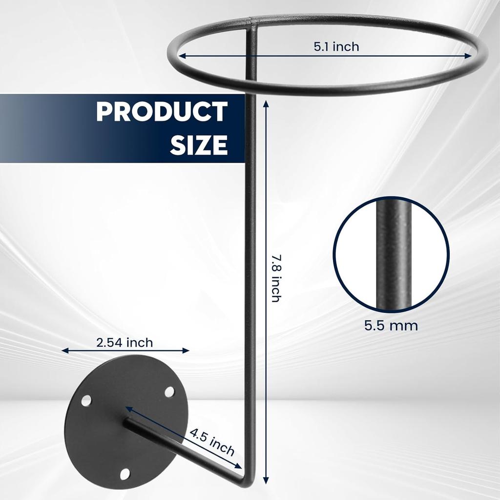 Helmet Holder Wall Mount - 4 Pack Metal Motorcycle Helmet Holder,Sturdy Steel Wall Mount For Bike Gear,Hats,Jackets,Space Saving Garage Storage &