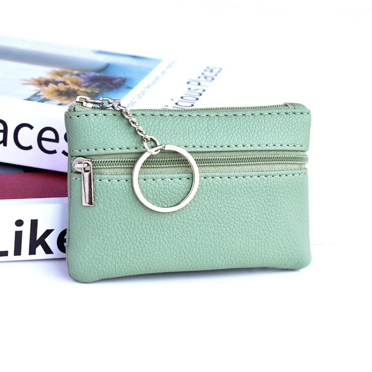 Porte-monnaie pour femmes couleur macaron: Sac à clés mignon, minimaliste, mini et porte-cartes élégant
