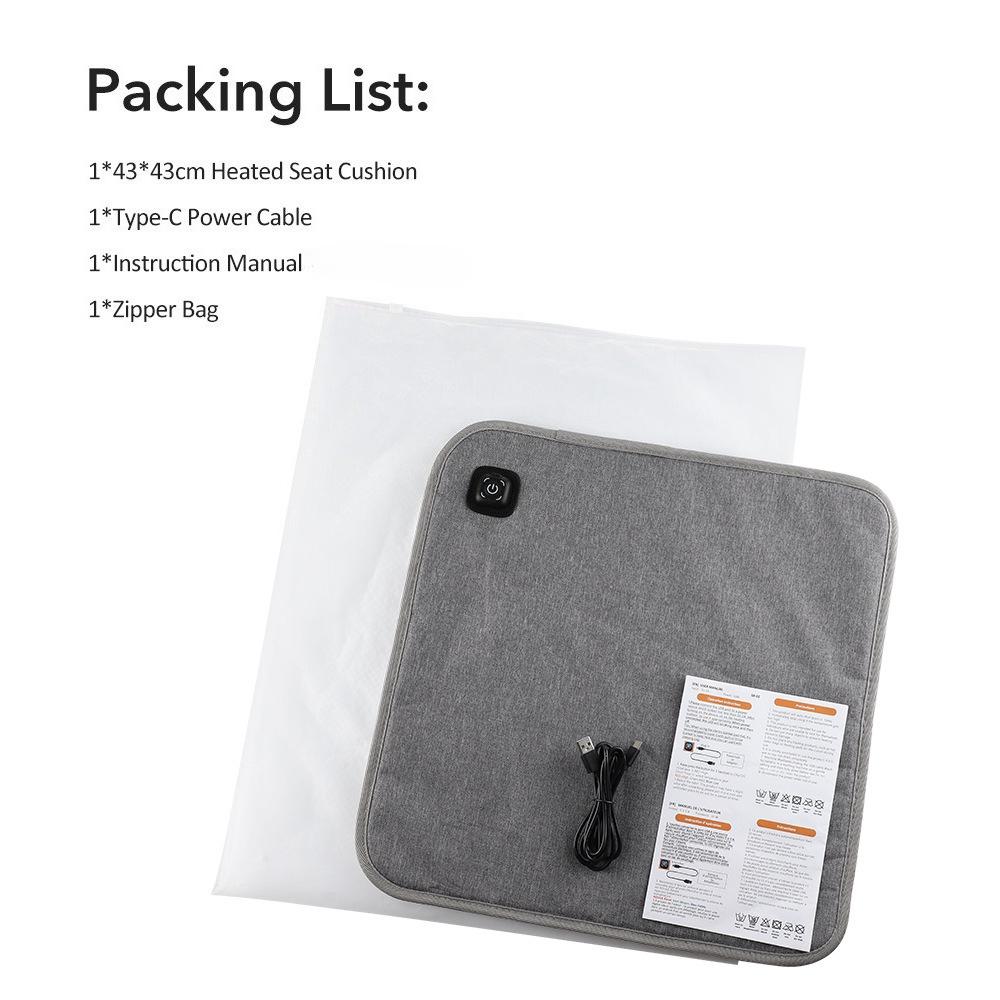 

Зимняя греющая подстилка для питомцев, моющаяся, противоскользящая, коврик для будки, теплая электрическая одеяло для собак и кошек, многофункциональная греющая подушка с интерфейсом SUB 43x43cm серый