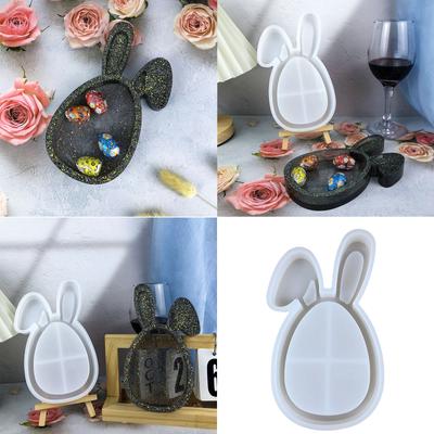 Creative Silicone Tray Molding Rabbit Ear Easy Demolding Moulds Silicone Crafting Molds Suitable for Home Projects