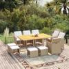 Vidaxl 11-Cz. Tuinmeubelset Met Kussens, Polyrotan, Beige