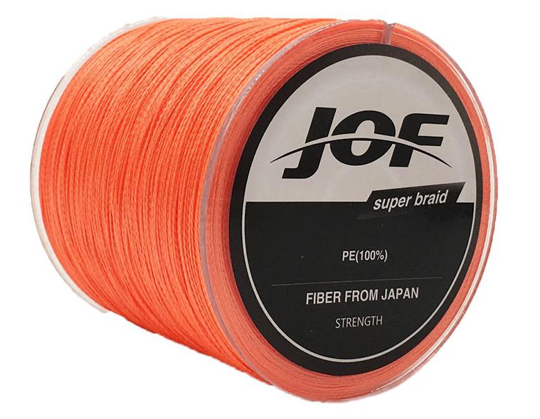 JOF X4 PE Trecciato Galleggiante Alta Qualità Forte Fibra Multifilamento 300m 500m 1000m Multicolore per Pesca in Lago