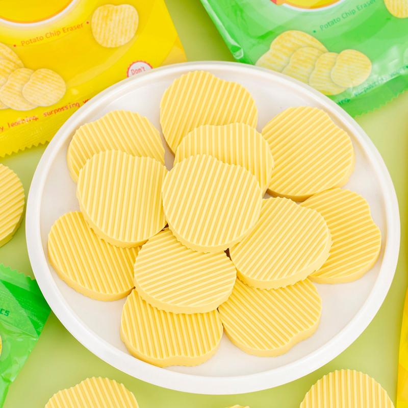 Borrachas Criativas em Formato de Batata Frita Papelaria para Estudantes Atacado Presentes de Fim de Semestre de Natal Prêmios de 1 de Junho
