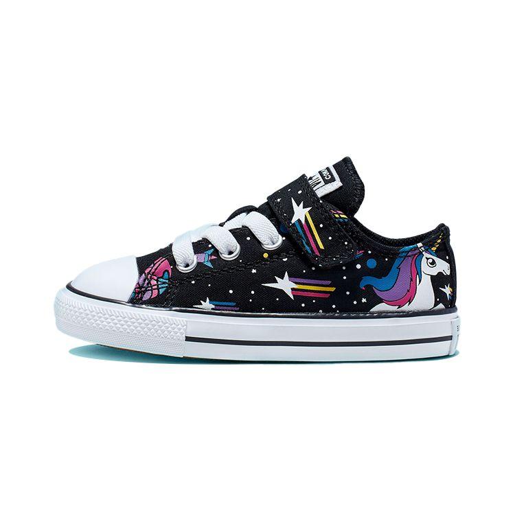 Converse Chuck Taylor All Star Low Top Walker Unicorn Black Baby Sneaker 765476C