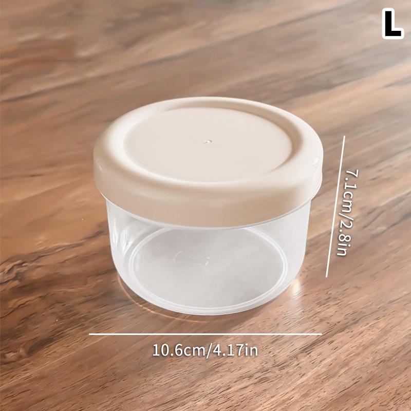 [J] Portable Round Refrigerator Storage Box Food Containers Plastic Fresh-Keeping Box With Lid Portable Storage Box Kitchen Case