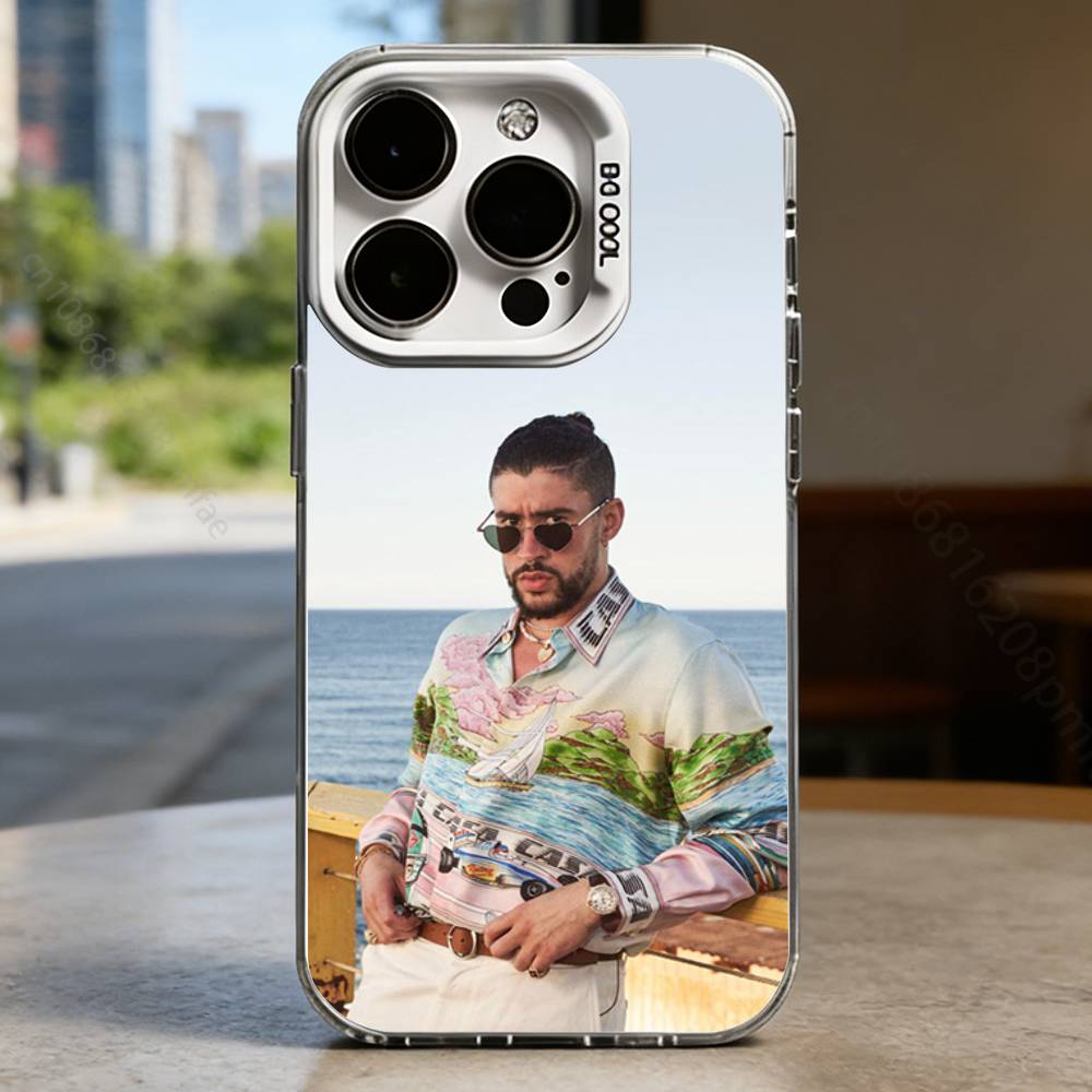 Popular Rock S-Singer B-Bad B-Bunny White Shockproof Phone Case For iPhone 17,16,15,14,13,12,11,Pro,XS,Max,Plus,Mini,SE