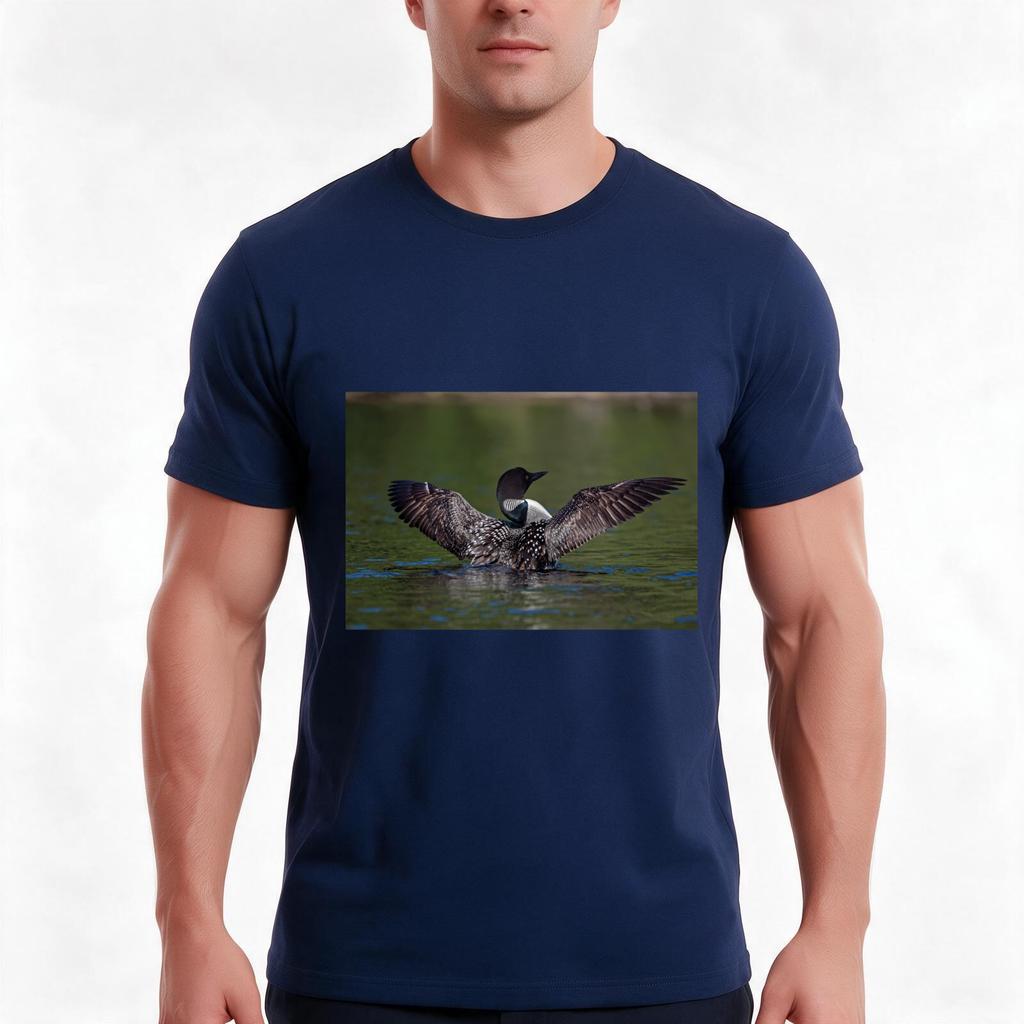 Loon Spreading Its Wings Tshirt Summer Casual Cotton Tee Oversized Streetwear Tops Vintage Graphic Print Unisex Unisex Unisex