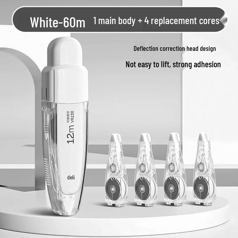 Deli Correction Tape: High Capacity, Smooth, Silent, Trace-Free for Students