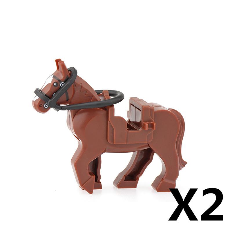 Medieval Castle Knight Building Block African Animal Elephant Tiger Camel Deer Bear Dragon Horse soldier Sheep Boar MOC Toy Gift