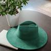 LIDHAY Western Style Suede Hat, Unisex Wide Brim Fedora Hat, Felt Panama Hat, Rancher Hat LIDHAY Western Style Suede Hat, Unisex