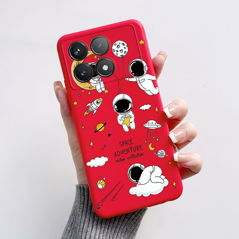 For Poco F6 Pro Case For Xiaomi Poco F6 Pro PocoF6 Cover Fundas Coque Astronaut Silicone Soft TPU Phone Case Bumper Poco F6 Pro